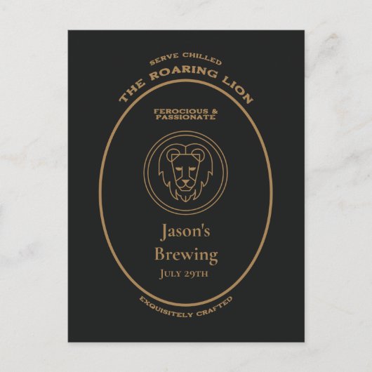 Marke, Zodiac-Zeichen, Leo anpassbar Postkarte (Vorderseite)