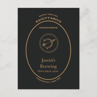 Marke, Zodiac-Zeichen, Schütze, anpassbar Postkarte