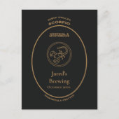 Marke, Zodiaka-Zeichen, Skorpio anpassbar Postkarte (Vorderseite)