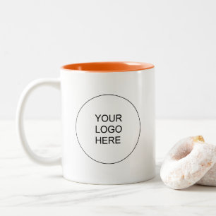 Marken eigenes Firmenlogo Orange und Weiß Werbeart Zweifarbige Tasse