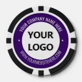 Marken-Geschäft-Logo-Text Poker Chips Vorlage (Vorderseite)