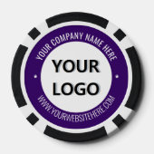 Marken-Geschäft-Logo-Text Poker Chips Vorlage (Rückseite)