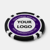 Marken-Geschäft-Logo-Text Poker Chips Vorlage (Einzeln)