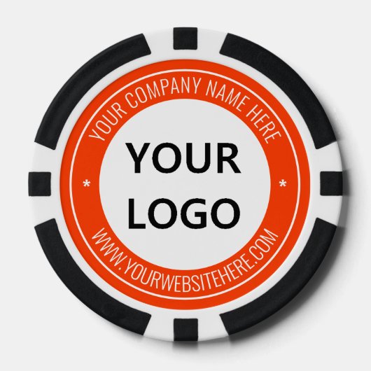 Marken-Geschäft-Logo-Text Poker-Chips-Vorlage Pokerchips (Vorderseite)