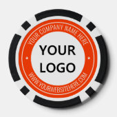 Marken-Geschäft-Logo-Text Poker-Chips-Vorlage Pokerchips (Rückseite)