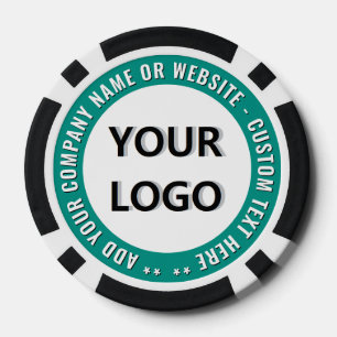 Marken-Geschäft-Logo-Text Poker-Chips-Vorlage Pokerchips