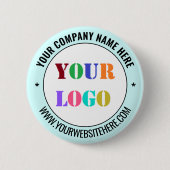 Marken-Geschäftslogo Werbe-Button Beispiel Button (Vorderseite)