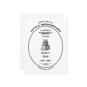 Marken, kleine Shenanigans, anpassbar Mitteilungskarte (Vorderseite/Rückseite Beispiel)