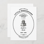 Marken, kleine Shenanigans, anpassbar Mitteilungskarte (Vorne/Hinten)