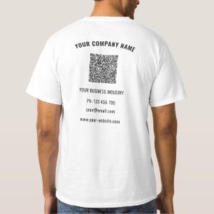 Marken-Logo und QR-Code Business T-Shirt Vorlage