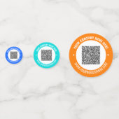 Marken-Logo und QR-Code-Party-Konfetti-Vorlage Konfetti (Rückseiten)
