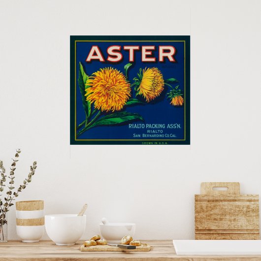 Markenbezeichnung Aster Citrus Crate Poster (Küche)