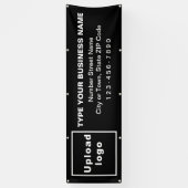 Markenbezeichnung auf Black Long Banner (Vertikal)