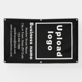 Markenbezeichnung auf Black Portrait Banner (Horizontal)