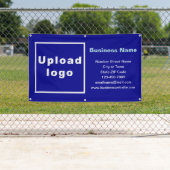 Markenbezeichnung auf Blue Rectangle Banner (Insitu)