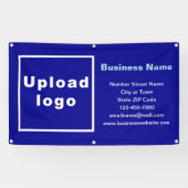 Markenbezeichnung auf Blue Rectangle Banner (Horizontal)