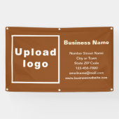 Markenbezeichnung auf braunem Banner (Horizontal)