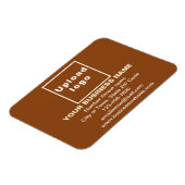 Markenbezeichnung auf braunem Rechteck, flexibles Magnet (Linke Seite)
