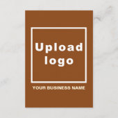 Markenbezeichnung auf brauner Flachkarte (Rückseite)