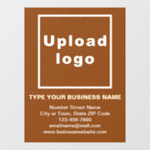 Markenbezeichnung auf Braunglasklammer Fensteraufkleber (Blatt)