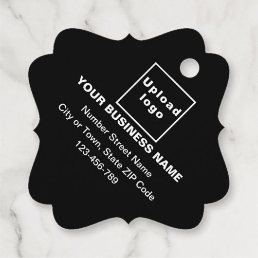 Markenbezeichnung auf dem Extravaganten Platz Geschenkanhänger (Rückseite)