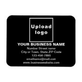 Markenbezeichnung auf dem flexiblen schwarzen Rech Magnet (Horizontal)