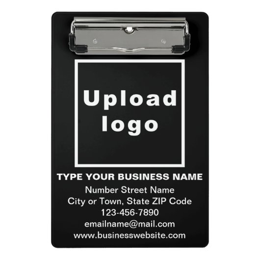 Markenbezeichnung auf der Black Mini-Zwischenablag Mini Klemmbrett (Vorderseite)