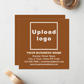 Markenbezeichnung auf der Brown Square Flat Note C Mitteilungskarte (Vorderseite/Rückseite Beispiel)