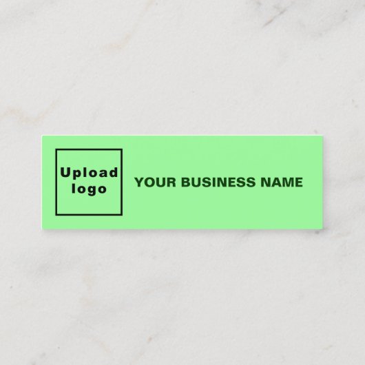 Markenbezeichnung auf der hellgrünen Minikarte Mini Visitenkarte (Rückseite)