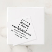 Markenbezeichnung auf der "White Diamond Shape"-Ma Geschenkanhänger (Beispiel)