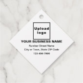 Markenbezeichnung auf der "White Diamond Shape"-Ma Geschenkanhänger (Rückseite)