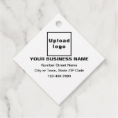 Markenbezeichnung auf der "White Diamond Shape"-Ma Geschenkanhänger (Vorderseite)