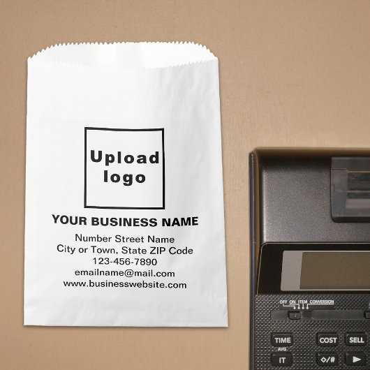 Markenbezeichnung auf der White Paper-Verpackung Geschenktütchen