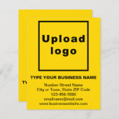 Markenbezeichnung auf gelbem Papier (Vorne/Hinten)