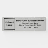 Markenbezeichnung auf grauem Long-Banner Banner (Horizontal)