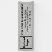 Markenbezeichnung auf grauem Long-Banner Banner (Vertikal)