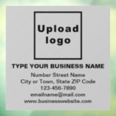 Markenbezeichnung auf grauem Platz Fensteraufkleber (Blatt 3)