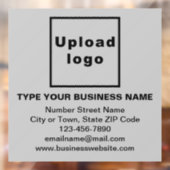 Markenbezeichnung auf grauem Platz Fensteraufkleber (Blatt 2)