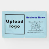 Markenbezeichnung auf hellblauen Bannern Banner (Horizontal)