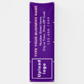 Markenbezeichnung auf Lila, langem Banner (Vertikal)