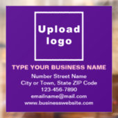 Markenbezeichnung auf Lila Platz Fensteraufkleber (Blatt 2)