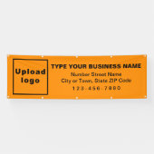 Markenbezeichnung auf Orange Color Long Banner (Horizontal)