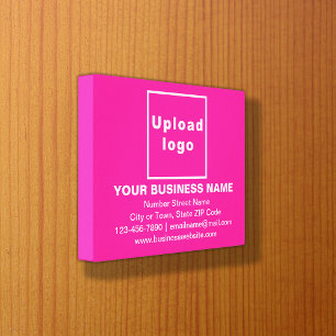 Markenbezeichnung auf rosa Rectangle Canvas Print Leinwanddruck