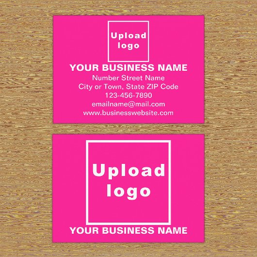 Markenbezeichnung auf rosa Rectangle-Einschließkar Begleitkarte