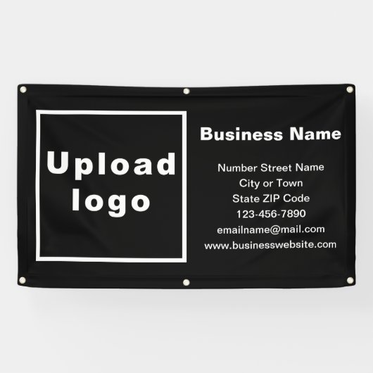 Markenbezeichnung auf schwarzem Banner (Horizontal)