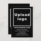 Markenbezeichnung auf schwarzer Flachkarte (Vorne/Hinten)