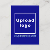 Markenbezeichnung auf Small Blue Portrait Card Visitenkarte (Rückseite)