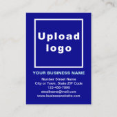 Markenbezeichnung auf Small Blue Portrait Card Visitenkarte (Vorderseite)