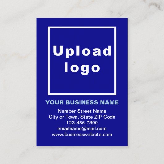 Markenbezeichnung auf Small Blue Portrait Card Visitenkarte (Vorderseite)