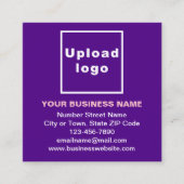 Markenbezeichnung auf Small Lila Square Card Quadratische Visitenkarte (Vorderseite)